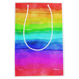 Sacola Para Presentes Média Arco-Íris Pintado