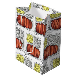 Sacola Para Presentes Média Arroz Macaroni, Salada de Arroz de Placa de Cuisin