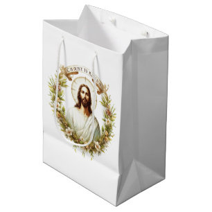 Sacola Para Presentes Média Arte com palavras de Jesus incrível Páscoa