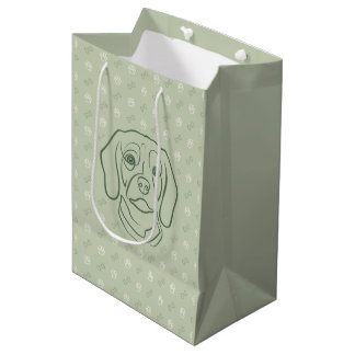Sacola Para Presentes Média Arte de Linha Beagle, Elegância com Atitude