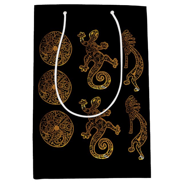 Sacola Para Presentes Média Arte Kokopelli (Frente)
