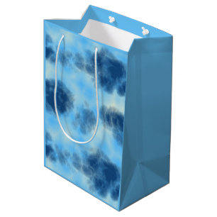 Sacola Para Presentes Média Arte na Nuvem Azul