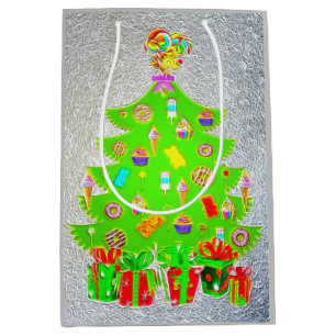 Sacola Para Presentes Média Árvore Candi de Natal