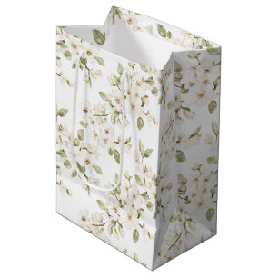 Sacola Para Presentes Média Árvore de Casamento Florindo Creme Bonito