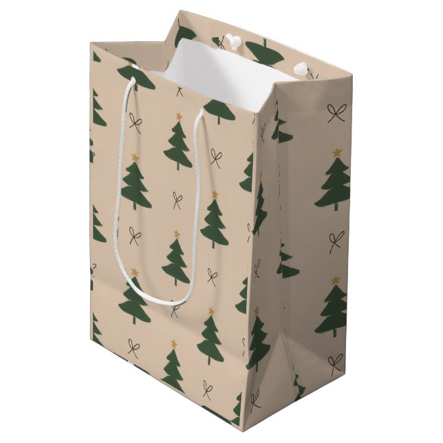Sacola Para Presentes Média Árvore de Natal (Frente inclinada)