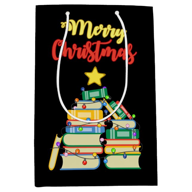 Sacola Para Presentes Média Árvore de Natal Bookie II (Frente)