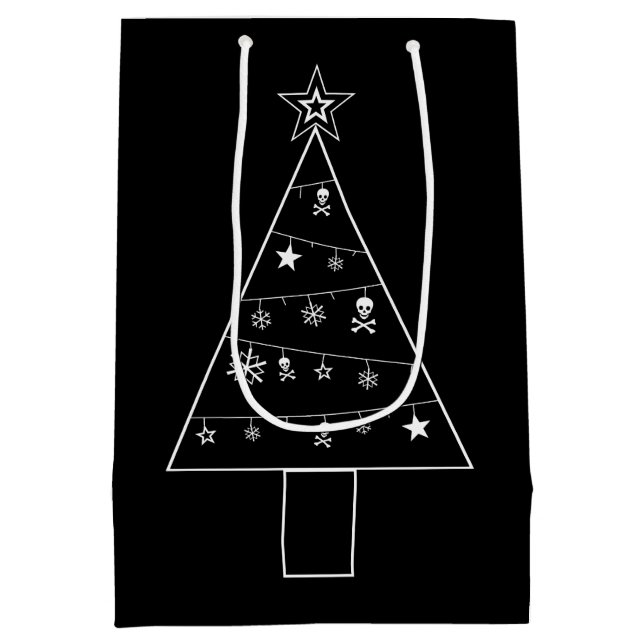 Sacola Para Presentes Média Árvore de Natal da DESGRAÇA (Verso)