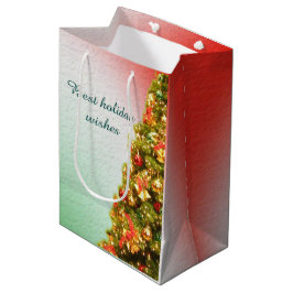 Sacola Para Presentes Média Árvore de Natal decorada customizável