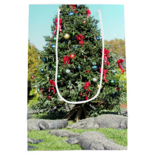 Sacola Para Presentes Média Árvore de Natal do Gator - Saco do Presente Médi