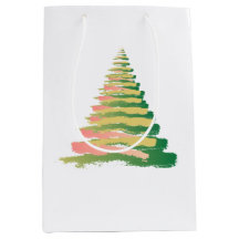 Árvore de Natal Minimalista com Pinceladas