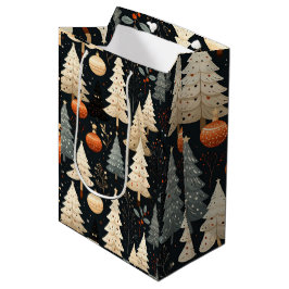 Sacola Para Presentes Média Árvore de Noir Noël