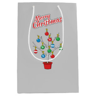Sacola Para Presentes Média Árvore do Ramal de Natal - Feliz Natal