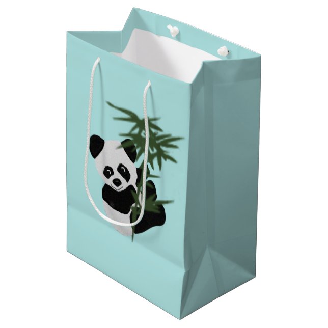 Sacola Para Presentes Média As bolsas do presente da panda pequena (Frente inclinada)