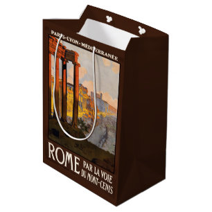 Sacola Para Presentes Média As bolsas do presente das viagens vintage de Roma
