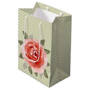 Sacola Para Presentes Média As bolsas MÉDIAS do presente dos rosas da couve