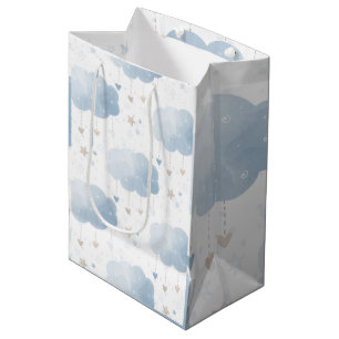Sacola Para Presentes Média As nuvens de marfim azuis, lindas e elegantes, est