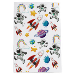 Sacola Para Presentes Média Astronauta Espacial Primeiro Convite de aniversári