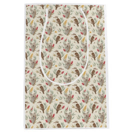 Sacola Para Presentes Média Australian Koalas, Kookaburras and Native Flora