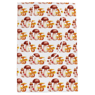 Sacola Para Presentes Média Autumn Mushroom Wonderland Gift Bag