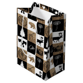 Sacola Para Presentes Média Aventura Rustic Camping Outdoor