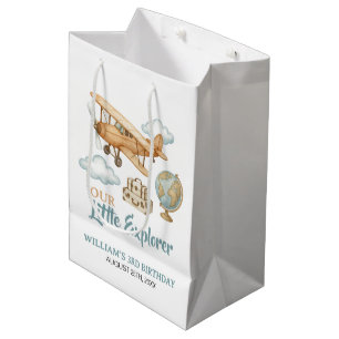 Sacola Para Presentes Média Aventura Viagem Little Explorer Aniversário