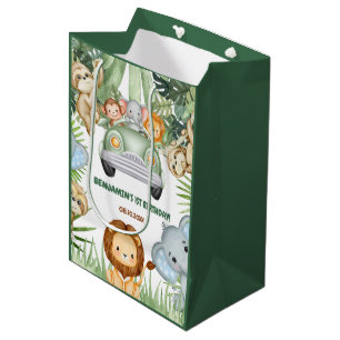 Sacola Para Presentes Média Aves Selvagens Tropicais Selvagens Selvagens Selva