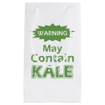 Aviso Pode Conter KALE Funny Dizendo Saco De Prese