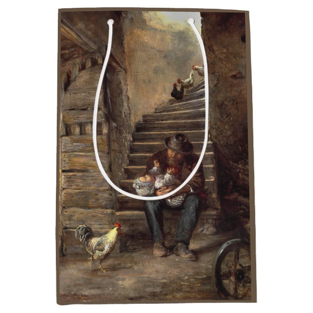 Sacola Para Presentes Média Avô Olhando Pelo Avô (Frente)