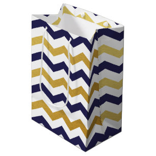 Sacola Para Presentes Média Azuis marinhos e saco Dourado do presente do teste