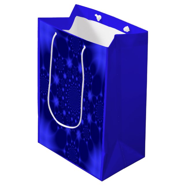 Sacola Para Presentes Média Azul Deslumbrante (Frente inclinada)