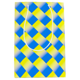 Sacola Para Presentes Média Azul e Amarelo Ucrânia Inspirou o sem guerra de pa