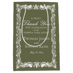 Sacola Para Presentes Média Azulejo Verde Talavera - Favor Espanhol do Casamen