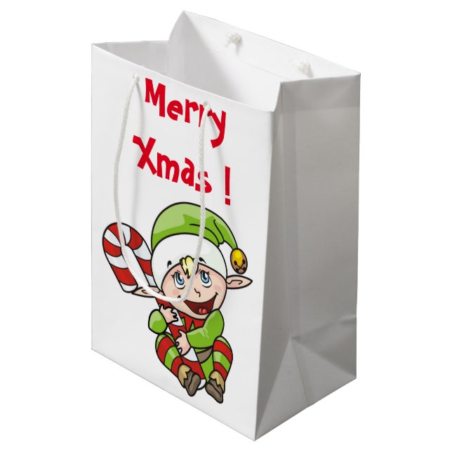 SACOLA PARA PRESENTES MÉDIA BABY ELF (Frente inclinada)