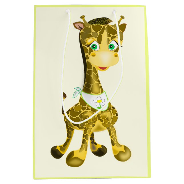 Sacola Para Presentes Média Baby Giraffe Gift Bag - Suas Cores (Frente)