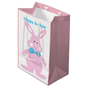 Sacola Para Presentes Média Baby Girl Happy Birny Personalizado MGB