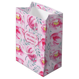 Sacola Para Presentes Média Baby Pink English Rosa Medium Gift Bag