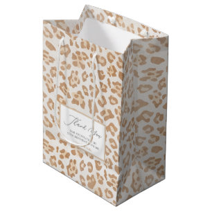 Sacola Para Presentes Média Bachelorette de Impressão Leopard ou Aniversário