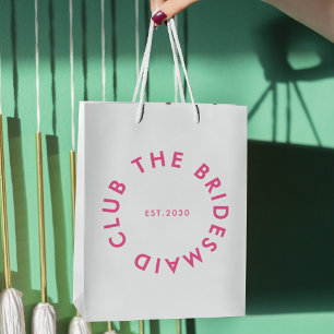 Sacola Para Presentes Média Bachelorette do Clube Bridesmaid