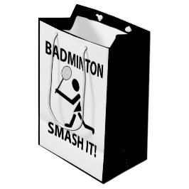 Sacola Para Presentes Média Badminton Smash It Jogador Esportivo Badminton