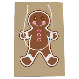 Sacola Para Presentes Média Bag de Natal Gingerpão bonito