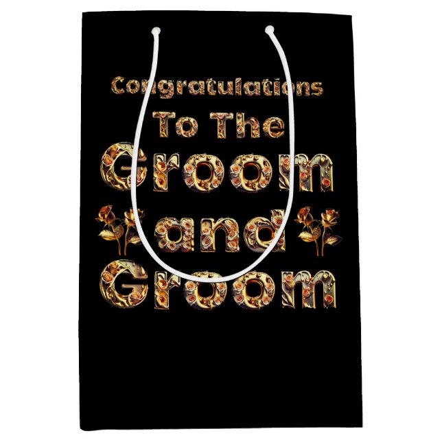 Sacola Para Presentes Média Bag de Presente de Casamento (Frente)