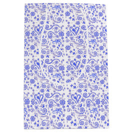 Sacola Para Presentes Média Bag de presente de Pip azul e branco