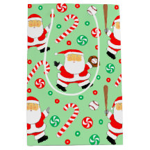 Bag de Presente Médio de Natal de Baseball