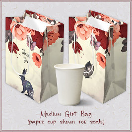 Sacola Para Presentes Média Bag Floral Medium Gift