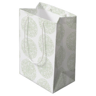 Sacola Para Presentes Média Bag Gift do Mandala Verde Refinado