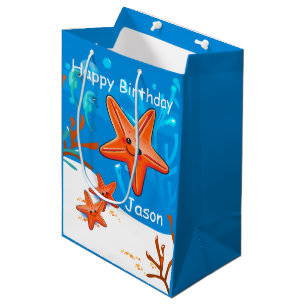Sacola Para Presentes Média Bag Presente No Oceano Aquático