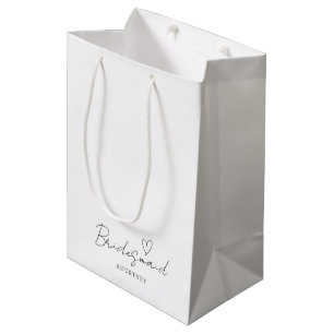 Sacola Para Presentes Média Bag Simples Personalizada de Bridesmaid