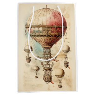 Sacola Para Presentes Média Balão de Ar Quente Steampunk (4)