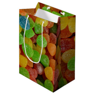 Sacola Para Presentes Média Balas Coloridas Gumdrops