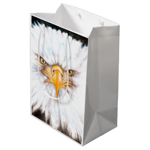 Sacola Para Presentes Média Bald Eagle Gaze
